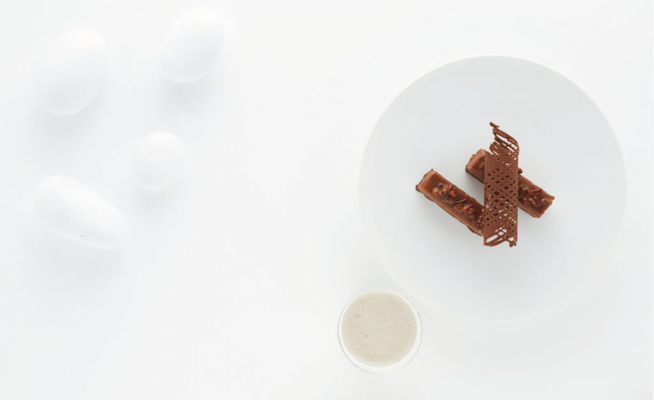 Barre choco’lait et pignons caramélisés par Alain Ducasse