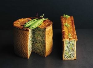 recette du paté en croute de volaille et légumes verts
